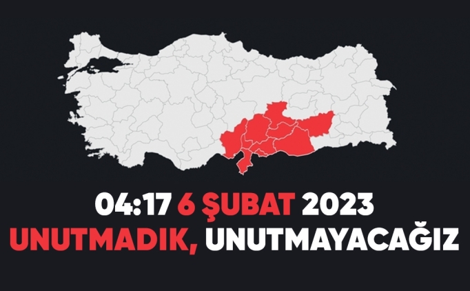 6 Şubat 2023! Unutmadık, unutmayacağız...