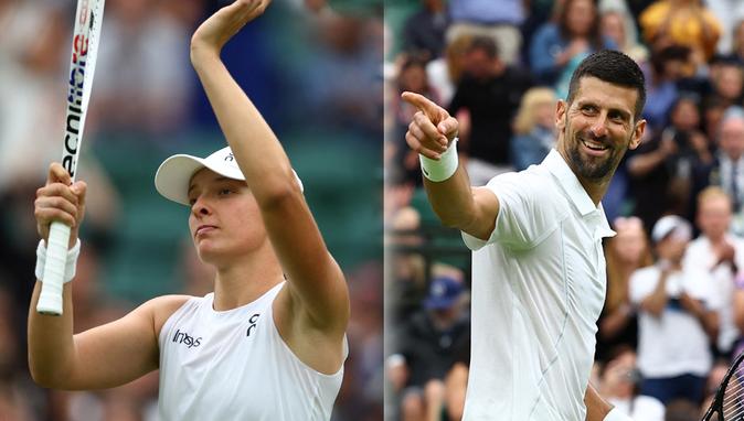 Swiatek ve Djokovic, ikinci turda