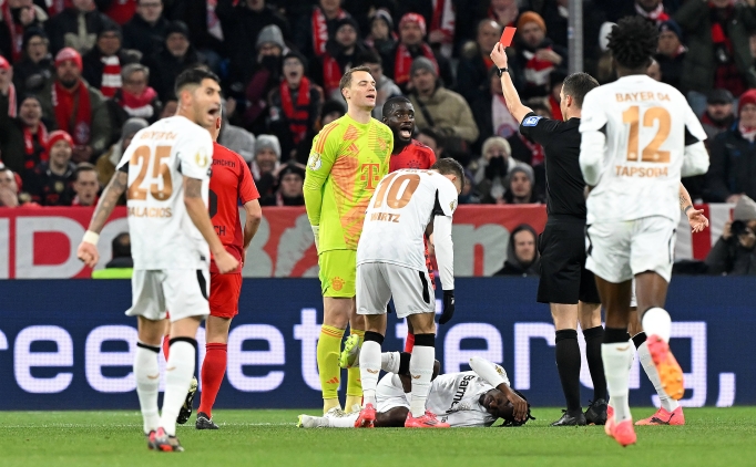Neuer kırmızı gördü; Bayern, Leverkusen'e elendi